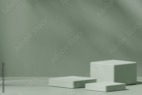 Scene with a podium for product presentation  3d rendering