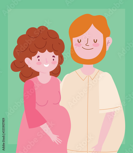 man and pregnant woman
