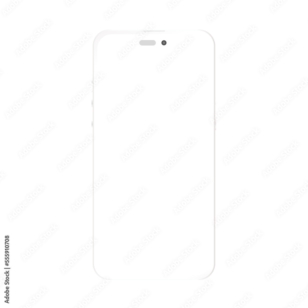 White Mobile iPhone isolated mockup with white screen on white background , vector illustration White Mobile iPhone isolated mockup with white screen on white background , vector illustration