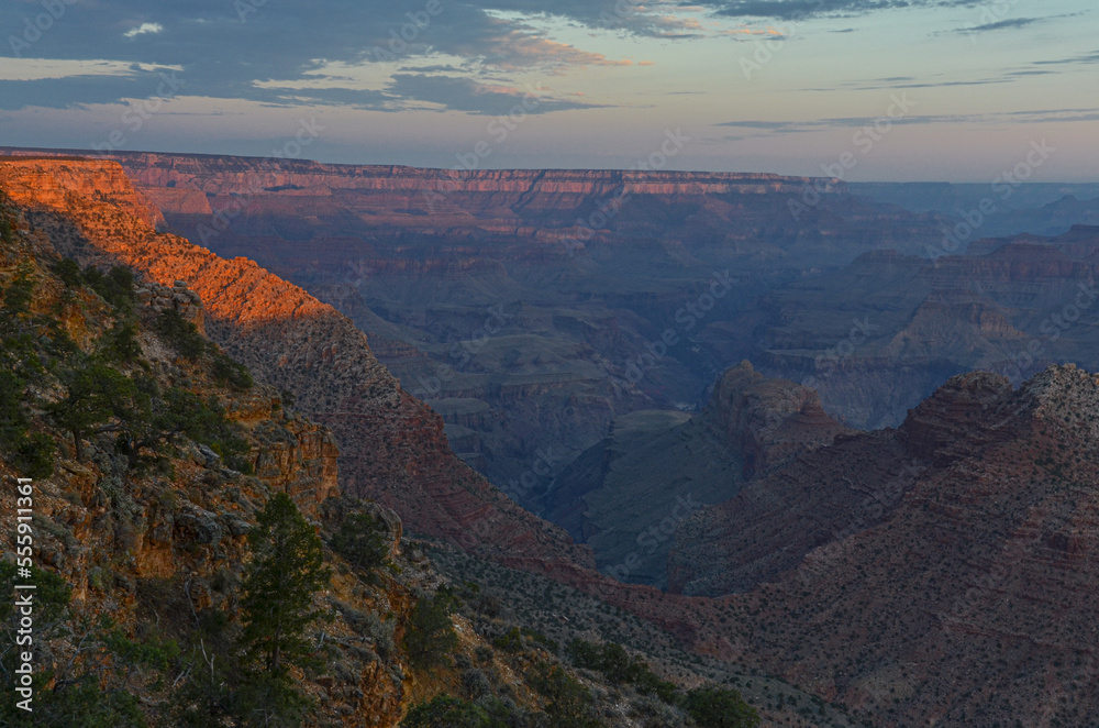 Grand Canyon sunrise view from Desert View Point on the South Rim in Grand Canyon National Park  (Arizona, United States)