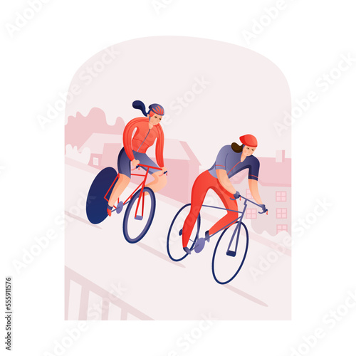 Cycling Tour Road Composition