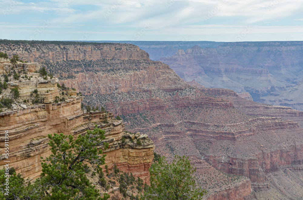 Grand Canyon and Colorado river scenic view from Yaki Point on the South Rim in Grand Canyon National Park  (Arizona, United States)