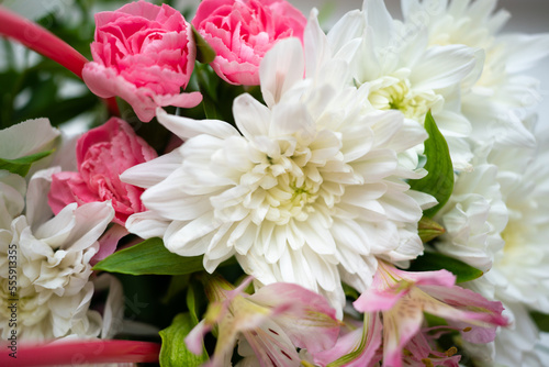 background with flowers. Peonies bouquet macro photo. Panel with flowers.