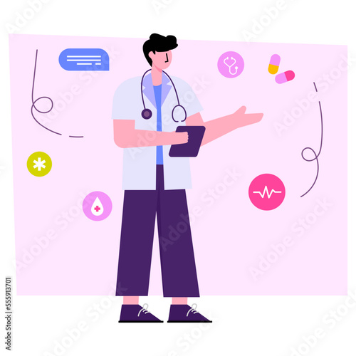 An illustration design of medical specialist 