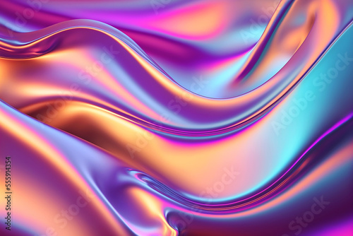 Holographic ultraviolet neon foil. Iridescent colors background