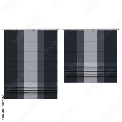 curtain isolated on a transparent background  3D illustration  cg render