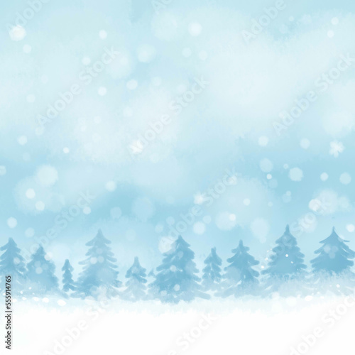 winter background with snowflakes