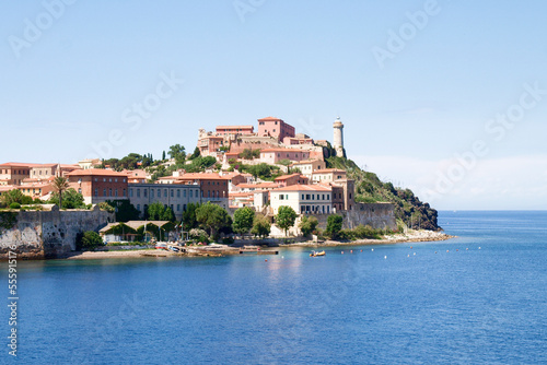 Portoferraio, view of the harbor town.