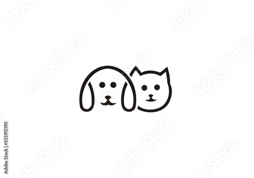 dog and cat logo icon business logo background illustration