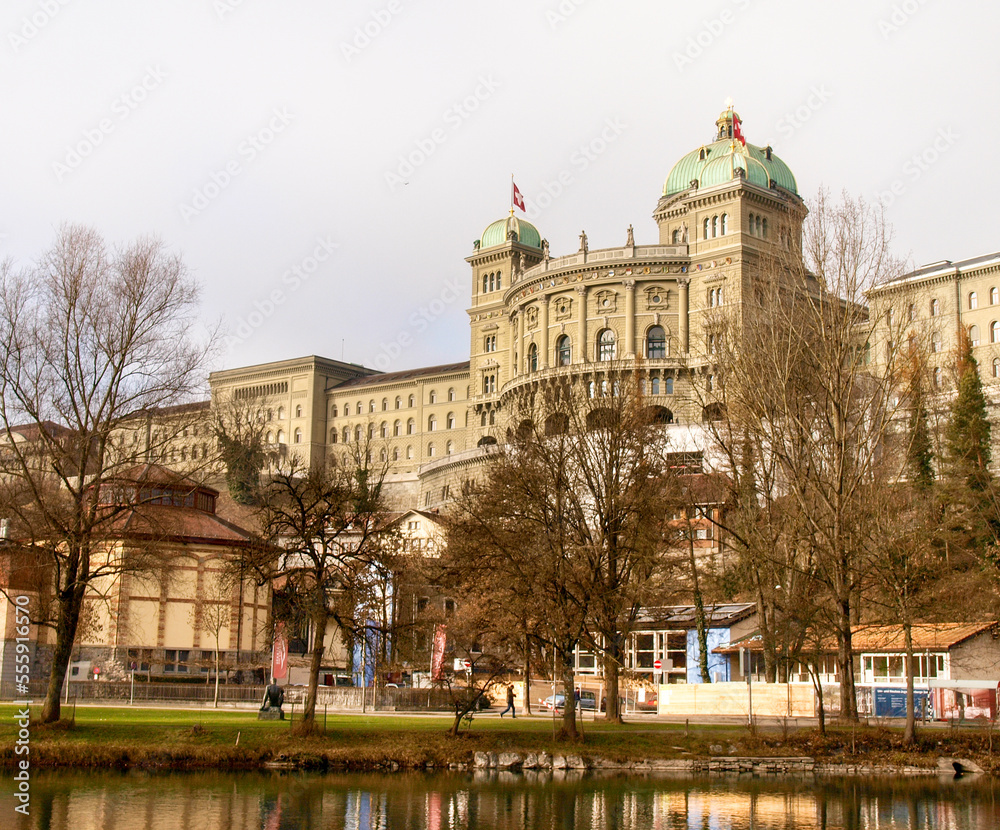 Fototapeta premium Federal Palace headquarters of the Swiss Confederation