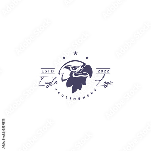 eagle vector logo and text template