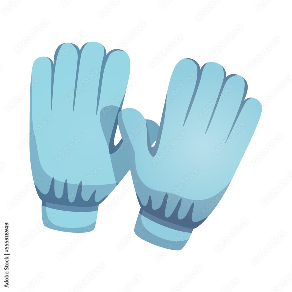 Obraz premium Winter Blue Gloves Composition