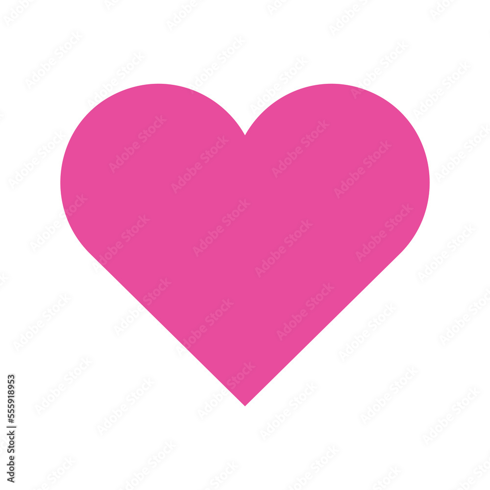 Simple pink heart icon