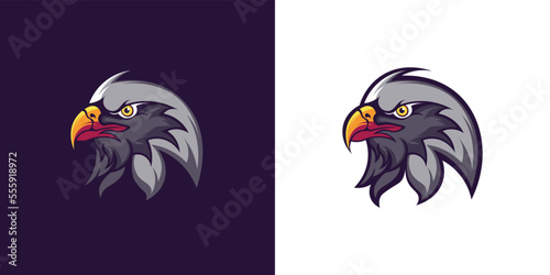 eagle vector logo and text template