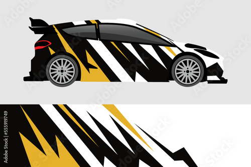Car wrap decal designs. Abstract racing and sport background for racing livery or daily use car vinyl sticker.