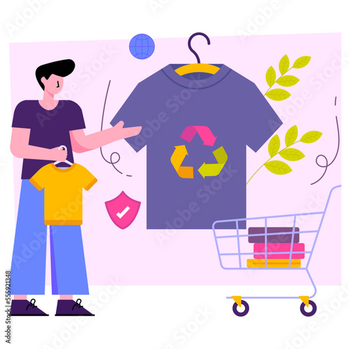 Premium download illustration of reusable shirts 