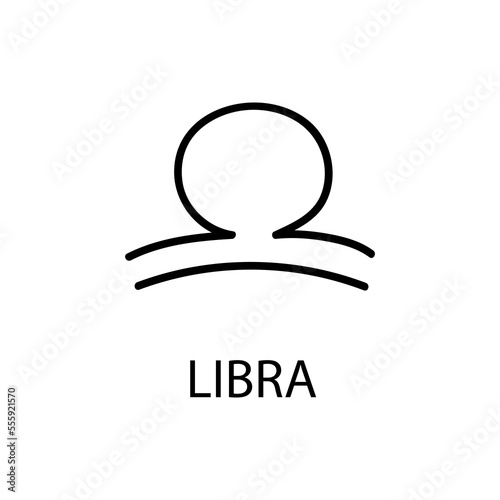Zodiac Libra Sign in linear style isolated. Libra zodiac symbol in minimal style. vector illustration 