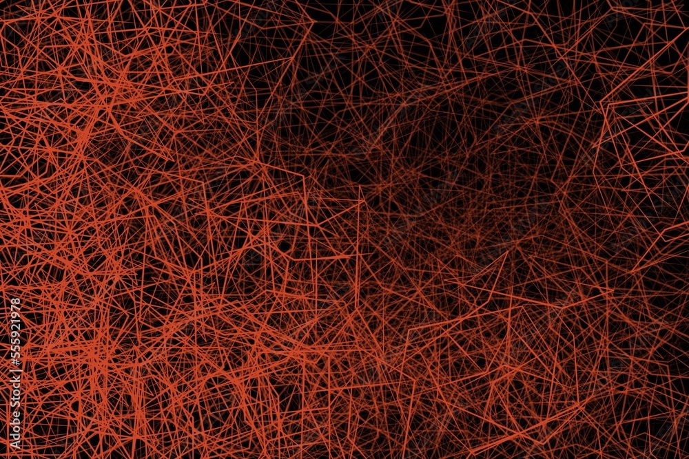 Abstract illustration - black background with red lines Abstract illustration - black background with red lines
