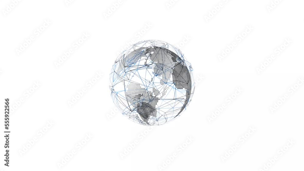 technology particle earth animated. An abstract planet earth with a structure of plexus and particles around. Planet of digital abstract technologies. Engineered background. technology particle earth animated. An abstract planet earth with a structure of plexus and particles around. Planet of digital abstract technologies. Engineered background.