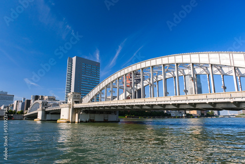 東京都中央区 隅田川にかかる勝鬨橋 © 健太 上田