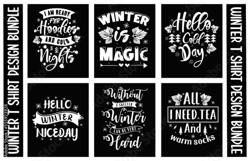 PrintWinter T shirt Design Bundle.