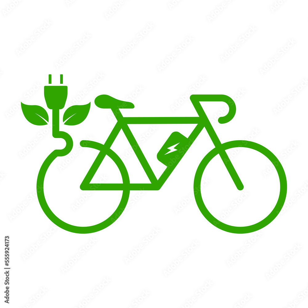 Ecology Bicycle on Electric Power with Plug and Leaf Silhouette Icon. Eco  Electricity City Transportation Sign. Green Energy Bike Symbol. Environment  Conservation. Isolated Vector Illustration vector de Stock | Adobe Stock