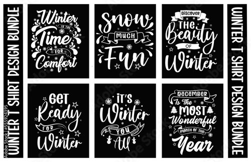 PrintWinter T shirt Design Bundle.