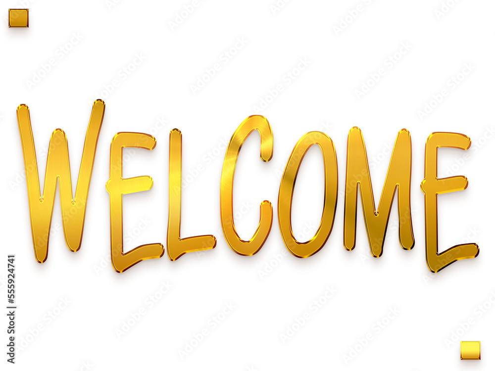 Welcome Text Gold Stylish Calligraphy Bold Text Welcome Text Gold Stylish Calligraphy Bold Text