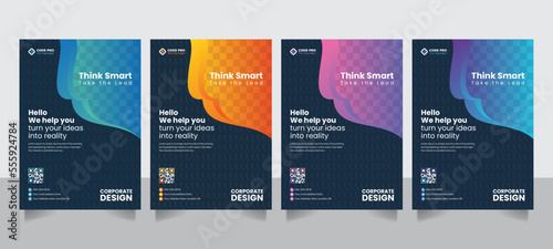 Corporate A4 size business flyer leaflet poster banner template vector design