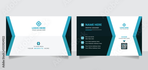 Unique and modern double-sided creative business card  name card visiting card design template