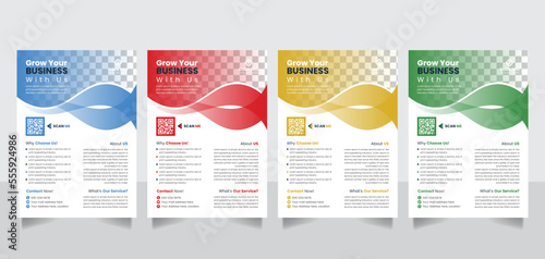 Professional real estate A4 size business flyer leaflet poster banner template vector design