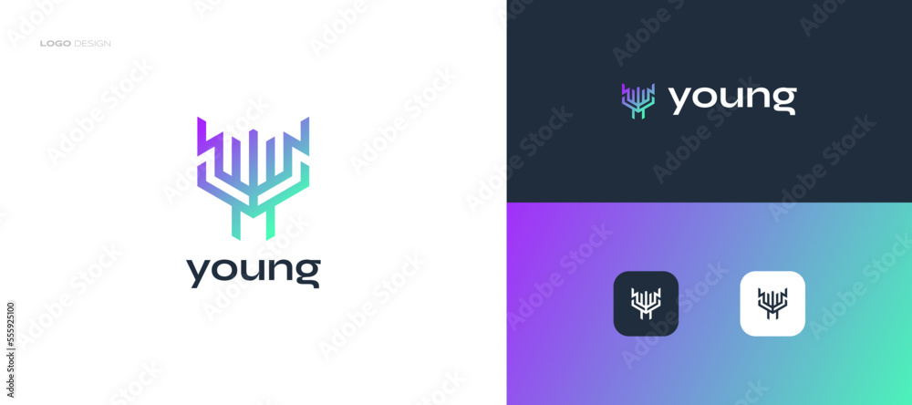 Abstract and Modern Letter Y Logo Design in Colorful Gradient Concept. Suitable for Business and Technology Logo Abstract and Modern Letter Y Logo Design in Colorful Gradient Concept. Suitable for Business and Technology Logo