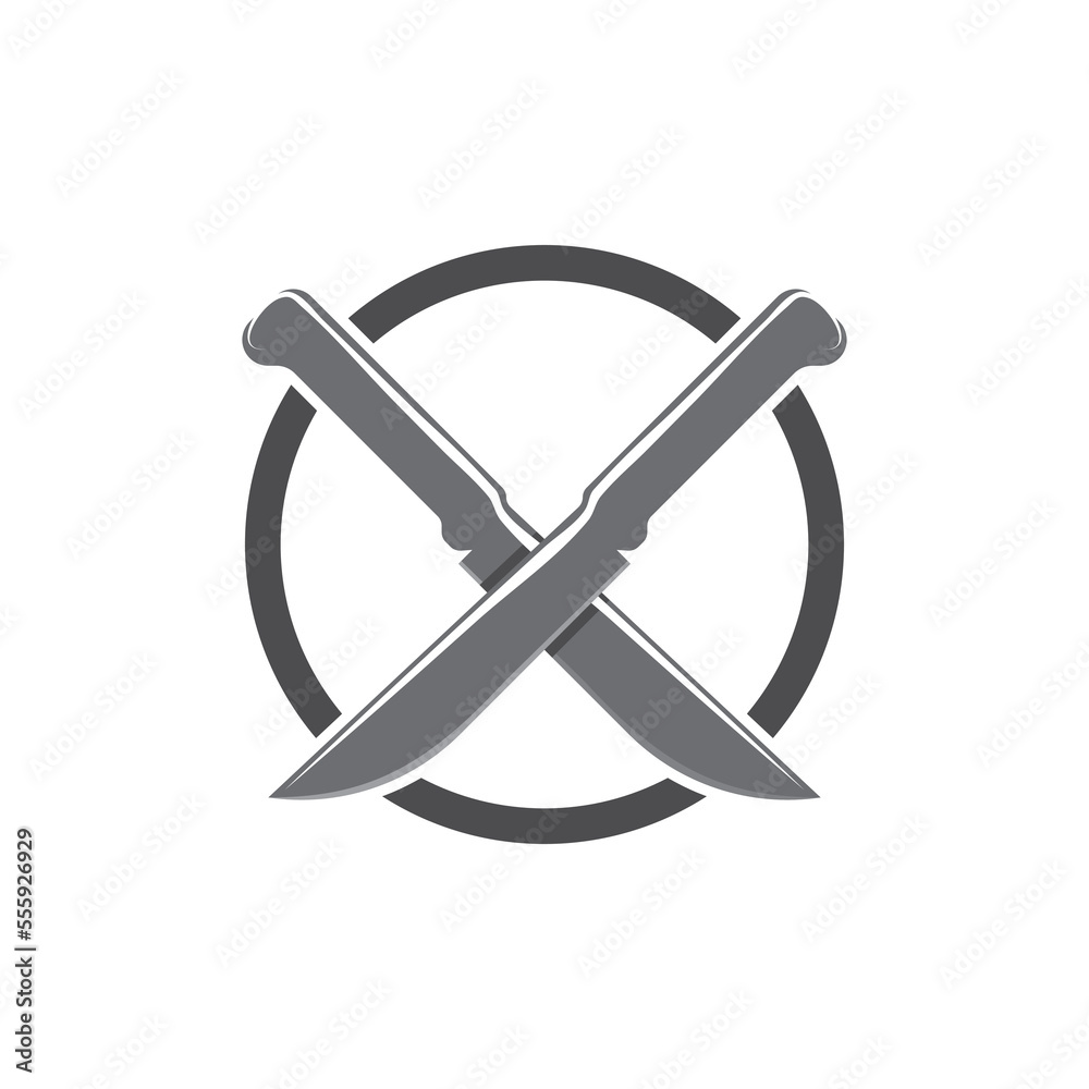 Knife logo icon template and symbol vector Knife logo icon template and symbol vector