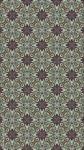 Green black geometric pattern picture texture flower shaped plant detail