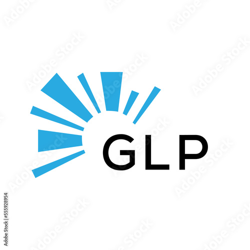 GLP letter logo. GLP blue image on white background and black letter. GLP technology  Monogram logo design for entrepreneur and business. GLP best icon.
