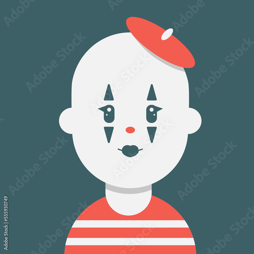 Mime vector illustration in flat style