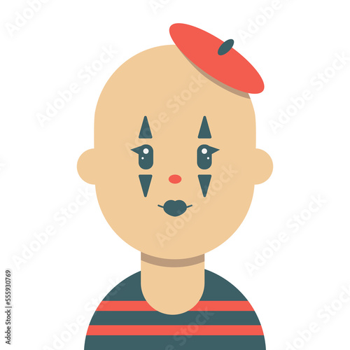 Mime vector illustration in flat style