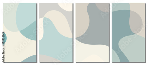 Abstract wavy set background. Design with pastel color. Vector illustration design.