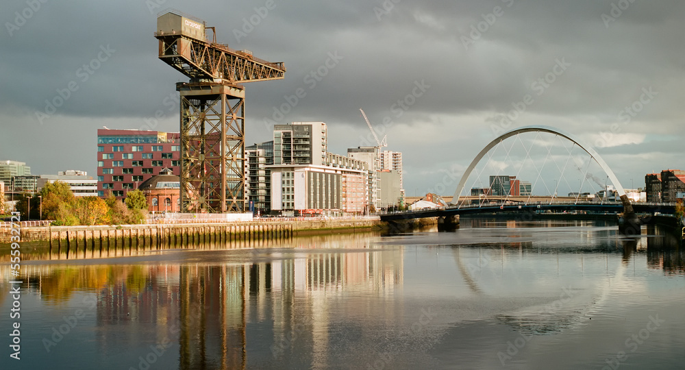 Redundant shipbuilding crane at Finnieston by the River Clyde