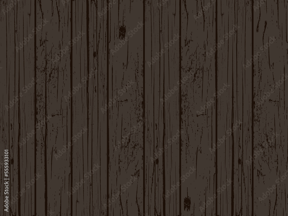 Wood texture. Natural Old Dark Wooden Background for your web site design, logo, app, UI. Wood  texture old vertical. Stock vector. Flat design. EPS10.