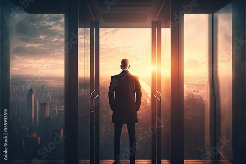 Digital illustration about businessman.