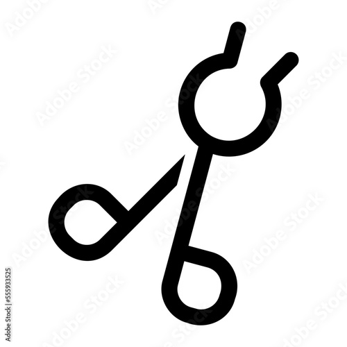 tongs glyph icon
