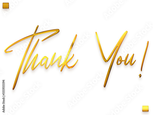 Thank You ! Transparent PNG Gold Stylish Cursive Text Calligraphy  © Image Lounge