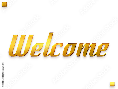 Welcome Text Golden Typography Text Bold Transparent PNG photo