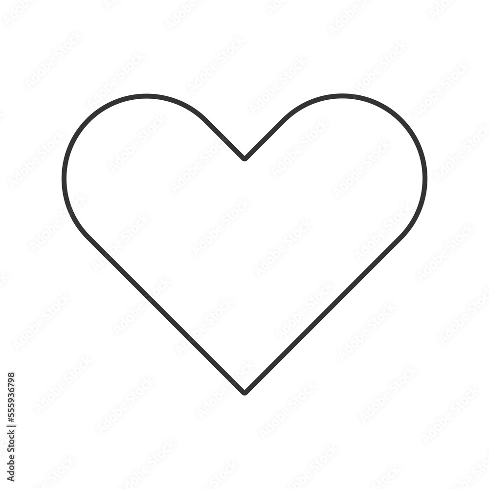 Heart line universal icon ui ux element sign. Heart line universal icon ui ux element sign.