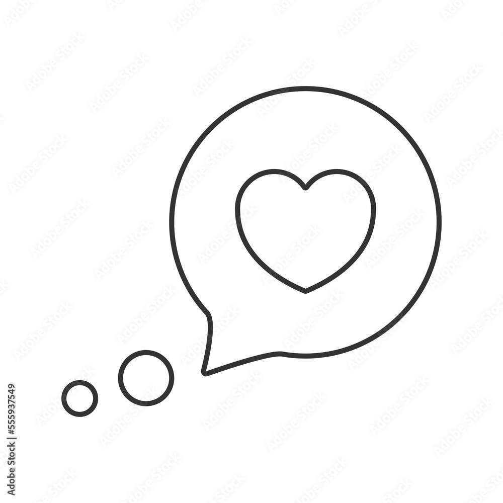 Love message line universal icon ui ux element sign. Love message line universal icon ui ux element sign.