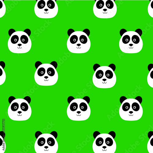 Panda bear texture, background, tile. cute panda seamless pattern. Panda bear. Vector illustration of cute baby pandas collection. © RSLN
