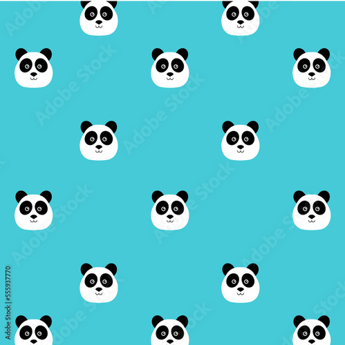 Fototapeta Naklejka Na Ścianę i Meble -  Panda bear texture, background, tile. cute panda seamless pattern. Panda bear. jpeg illustration of cute baby pandas collection. jpg image 