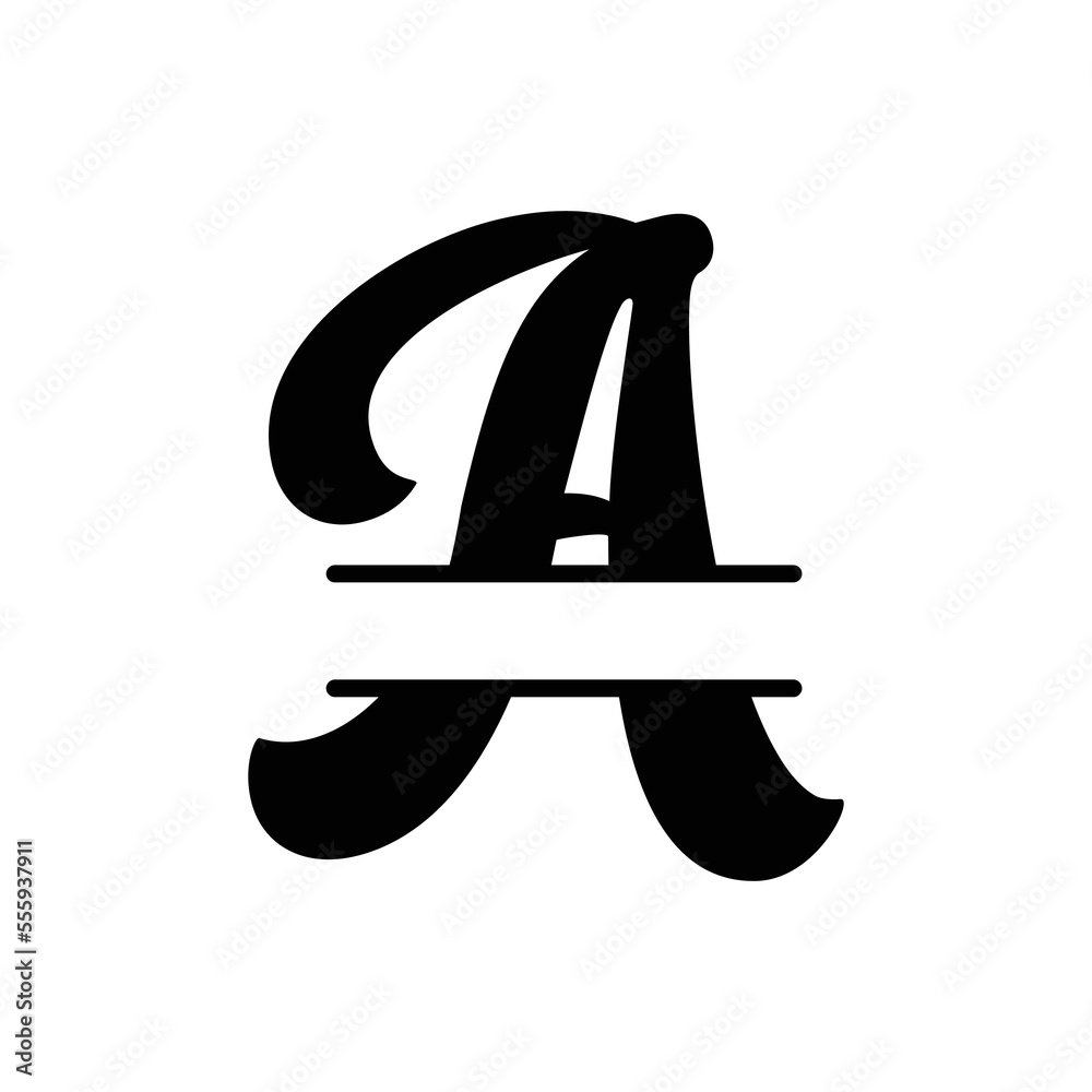 Letter a split logo template