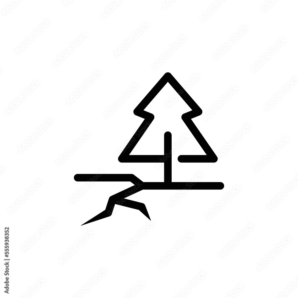 Earthquake disaster symbol logo illustration Earthquake disaster symbol logo illustration